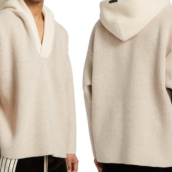 Fear Of God V-Neck Knitted Hoodie - Picture 2 of 3